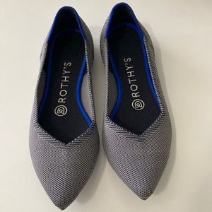 Rothy’s The Point flat in birdseye grey - size 7